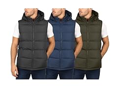 Mens Heavyweight Hooded Puffer Bubble Vest
