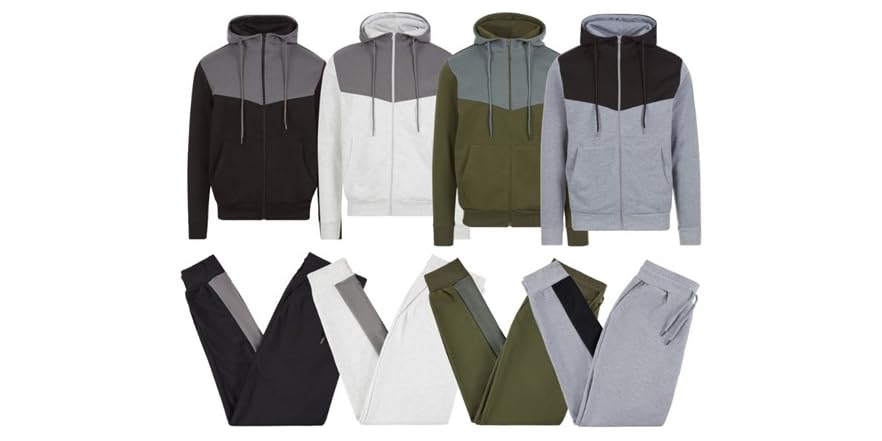 Black Pullover Fleece Crew & Jogger 2-Pack