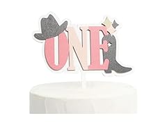 Disco Cowgirl 1st Birthday Cake Topper