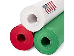 Kraft Paper Rolls Set - Red, Green, White