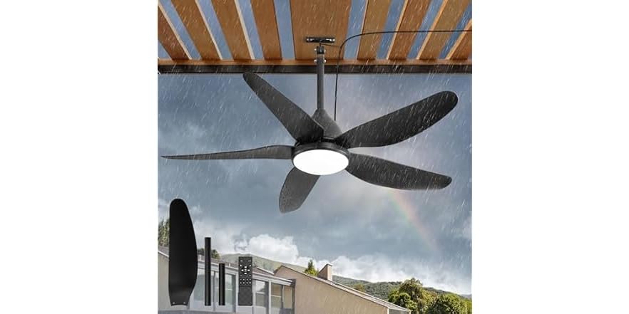 Glowivia Outdoor Ceiling Fan with Lights