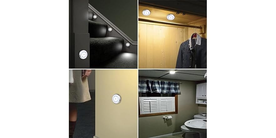 6 PC Battery-Powered Motion Sensor Light