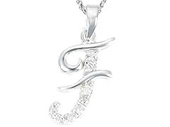 Diamond Alphabet Pendant - F
