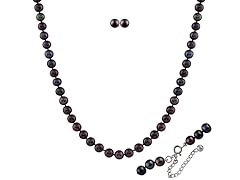 Black 2 Piece Pearl Set