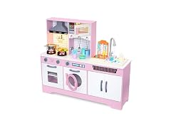 Wide Kitchen Set with Laundry Pink