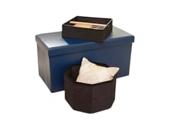 FHE 30" Faux Leather Storage Bench w/Divider Trays