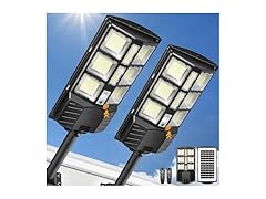 Bosceos 2-Pack 6000W Solar Street Lights Outdoor