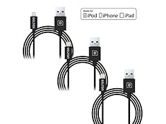 DELTON MFI 4ft Lightning Cables - 3 Pack