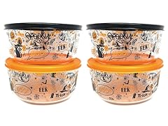 Halloween Glass Food Storage Set 8pc