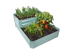 Sunnydaze NPH-496 2-Tier Steel Garden Bed- Green