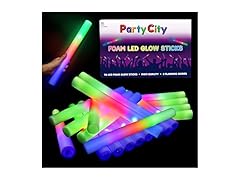 Party City 96pk LED Foam Glow Sticks 14”