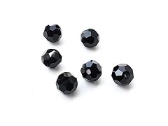 Chengmu 8mm Round Black Glass Beads