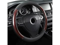 Motor Trend Microfiber Leather 15" Steering Cover