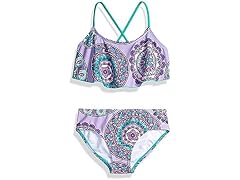 Kanu Surf Girls' Cindy Flounce Beach Sport Bikini