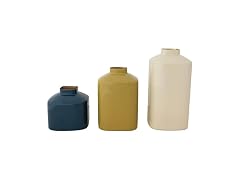 Creative Co-Op 3-Piece Enameled Metal