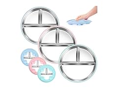 Bella's Friends 9 inch Stainless Steel Plates
