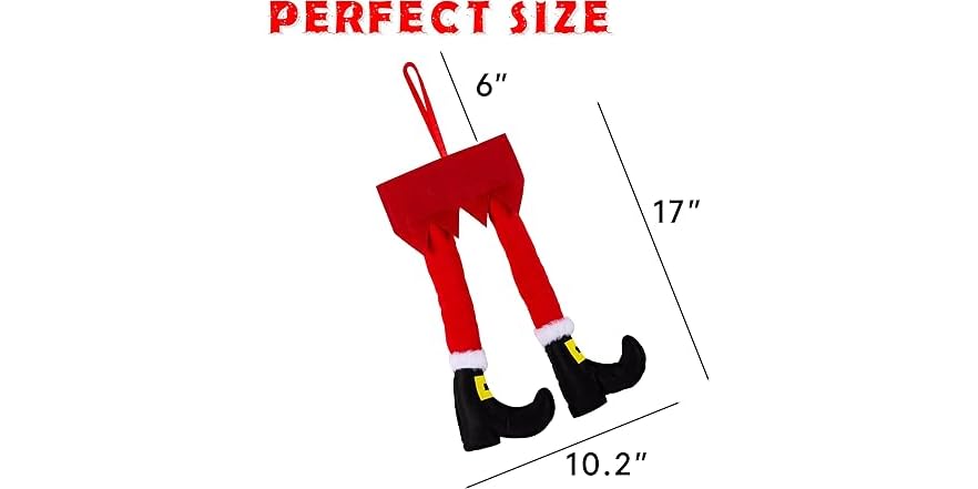 Zone Tech Santa Legs Christmas Auto Decoration