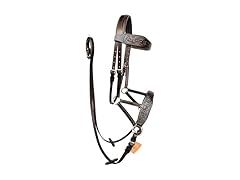 Natural Toned Leather Sidepull Bitless Bridle