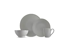 Eater x Zwiesel Fortessa Tempus Stoneware, 16 Piece Smoke