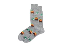 Hot Sox Men (6-12) Pumpkin Hayride Crew Socks