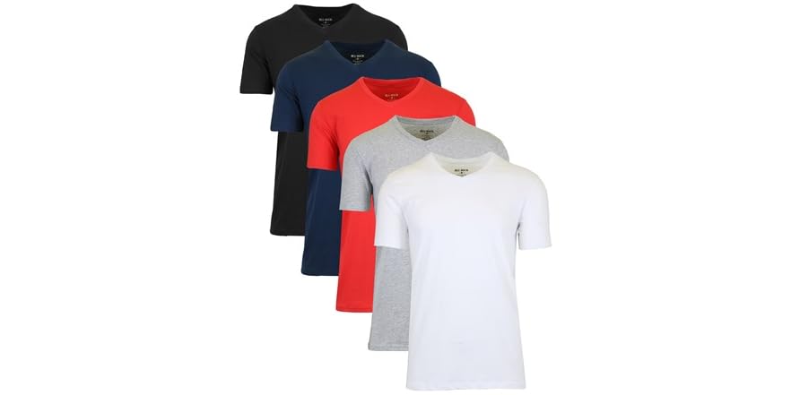 Mens Cotton Stretch V-Neck Tees (M-2XL)