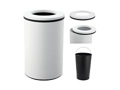 OUTLANE 10.6 Gal/40L Round Kitchen Trash Can White