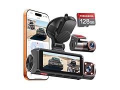 TERUNSOUl 3-Channel Dash Cam Free 128GB