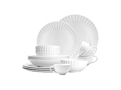 QUANSHANGJU 16-Piece Bone China Dinnerware Set