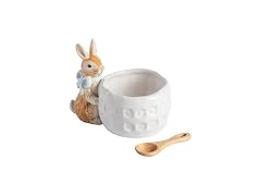 Mud Pie Easter Blue Bow Bunny Dish