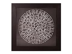 Abstract Round Silver Nail Wall Art