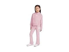Converse Girls (5) Velour Hoodie Set LotusPink