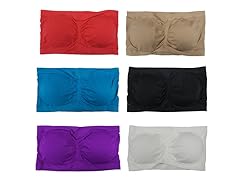 6Pk Solid Color Bandeaus