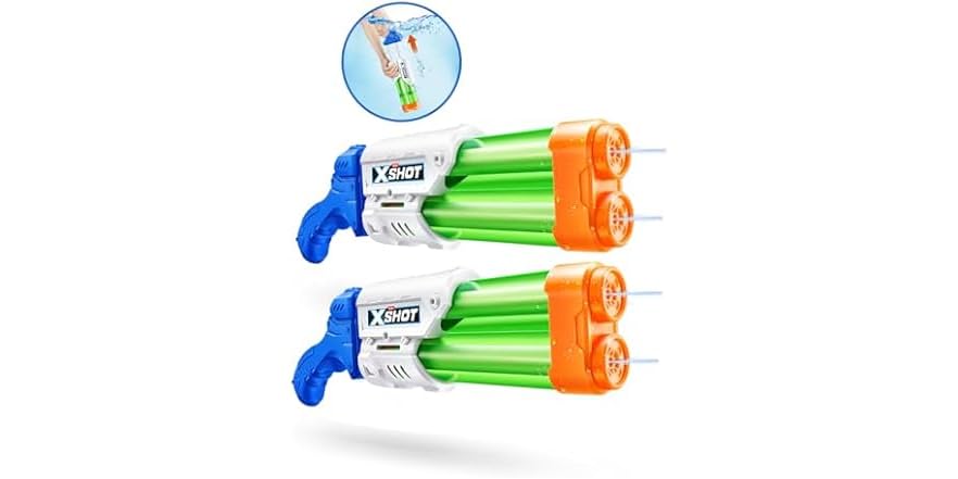 X-Shot Small Dual Stream Water Blaster, 2 Pack