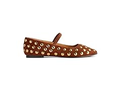 Yellhum brown stud ballet flats