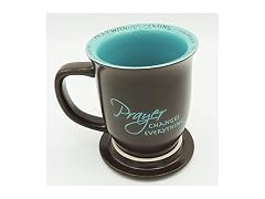 Abbey Gift Prayer Changes Everything Coaster Brown and Blue