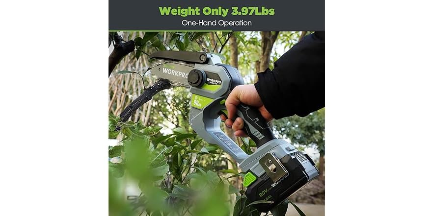 Workpro WORKPRO 6.3 Inch Mini Chainsaw Kit, 20V (Open Box)