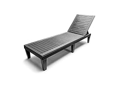 Sorbus Outdoor Chaise Lounge Chair - Adjustable, Black