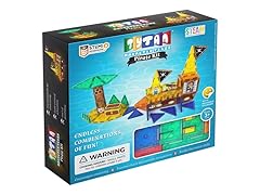 Tytan Magnetic Tiles Pirate Ship Kit - 60Pcs
