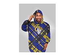 RAMS NFL Sherpa Flannel Hoodie Blanket