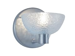 1-Light Textured Glass Shade Wall Sconce