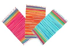 Tropical Cotton Edge Chindi Rugs-S/3