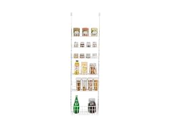 Smart Design Over The Door Pantry Organizer Rack with 6 Adjustable Shelves