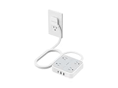 TESSAN 900J Power Strip 5ft Cord (4 Outlets, 3 USB)