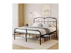 ZIYOO Vintage-Inspired 14" King Metal Bed Frame