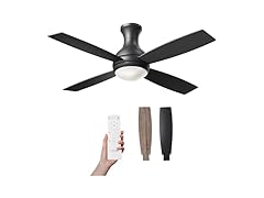 Consciot 52 Inch Ceiling Fan With Lights, Modern Black