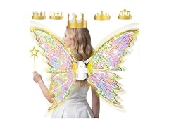 maysida Gold Fairy Wings for Kids