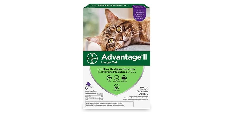 Visual Reference: Bayer Advantage Ii Flea Prevention Cats