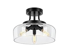 TOBUSA B0BDFDJBQ5 3-Light Black Ceiling Light