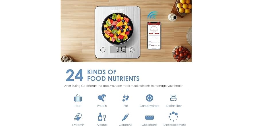 Geek Chef Food Scale,Smart Food Nutrition Scale