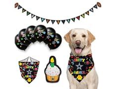 COWBOYS Deluxe Dog Birthday Set (L/XL)